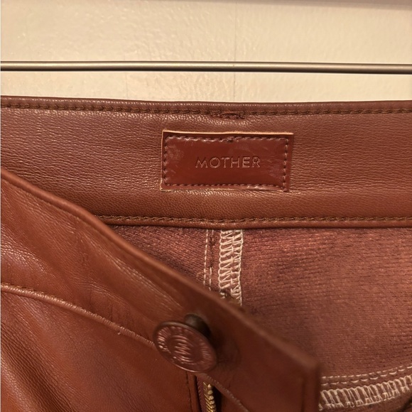 Mother high waisted Rail Skimp Faux Vegan Leather Pant size 28 - Picture 2 of 4